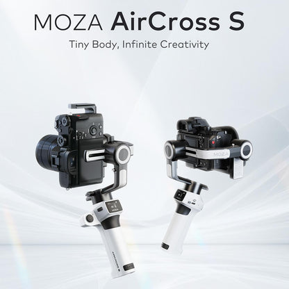 Aircross s 3 Axis Foldable Handheld Gimbal Stabilizer for Dslr Cameras and Smart Phone White