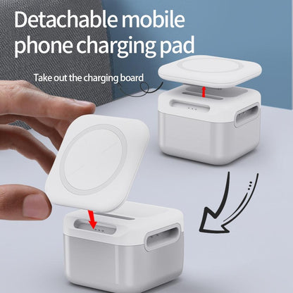 15W 3 In 1 Magnetic Wireless Charger White