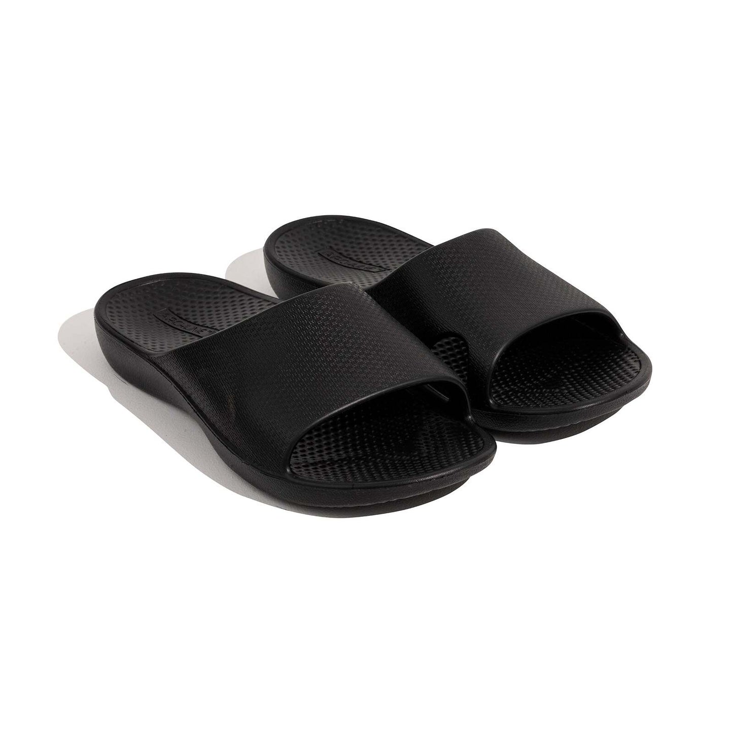 Archline Rebound Orthotic Slides Flip Flop Thongs Slip On Arch Support - Black - Euro 44