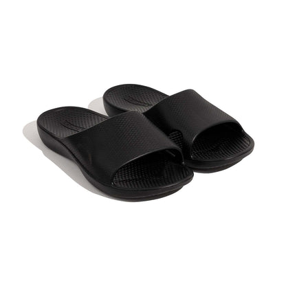 Archline Rebound Orthotic Slides Flip Flop Thongs Slip On Arch Support - Black - Euro 44