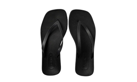 ARCHLINE Breeze Arch Support Orthotic Thongs Flip Flops Arch Support - Black - 35 EUR (Womens 4US)