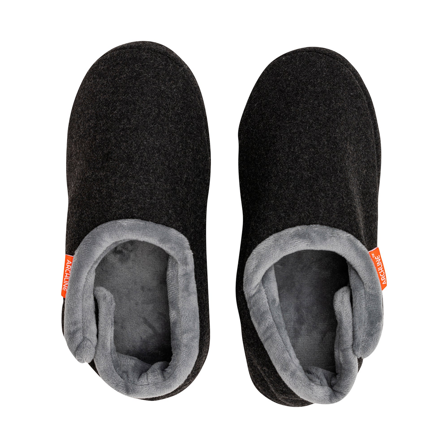 ARCHLINE Orthotic Slippers CLOSED Arch Scuffs Orthopedic Moccasins Shoes in Charcoal Marle - EUR 43