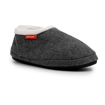 ARCHLINE Orthotic Slippers CLOSED Arch Scuffs Orthopedic Moccasins Shoes in Grey Marle - EUR 41