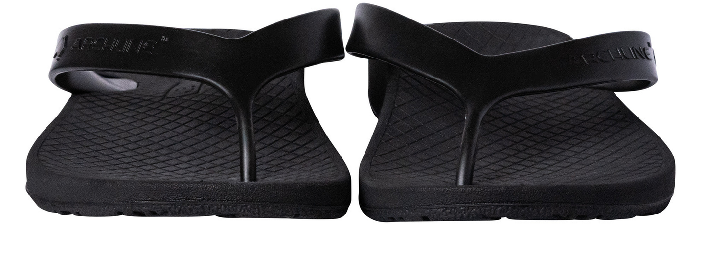 ARCHLINE Orthotic Thongs Arch Support Shoes Footwear Flip Flops Orthopedic - Black/Black - EUR 39