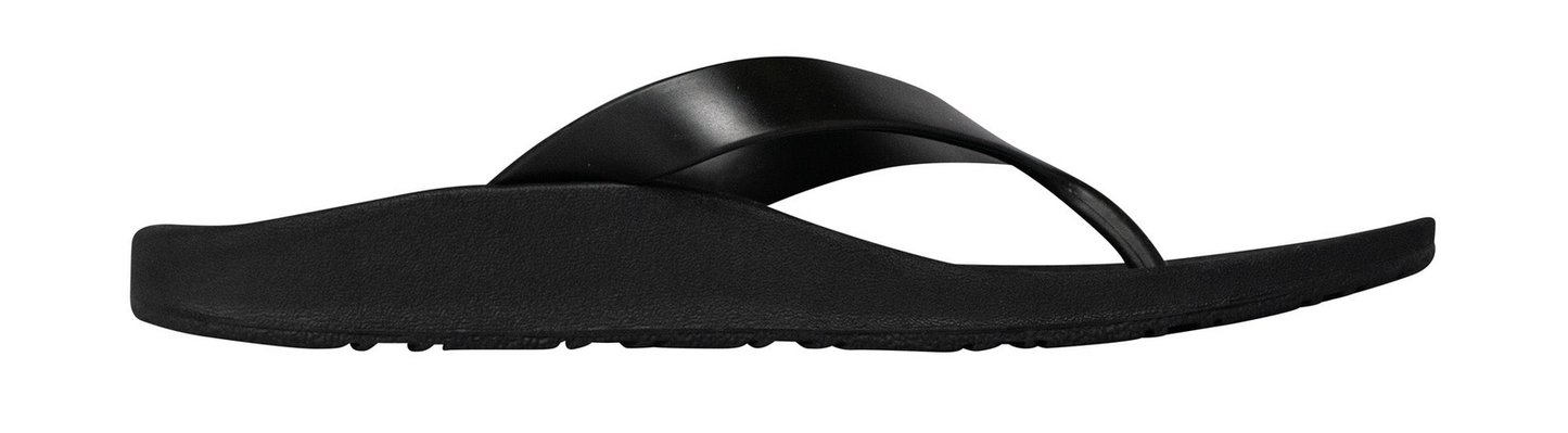 ARCHLINE Orthotic Thongs Arch Support Shoes Footwear Flip Flops Orthopedic - Black/Black - EUR 43