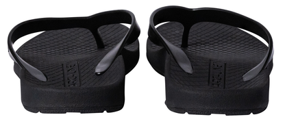 ARCHLINE Orthotic Thongs Arch Support Shoes Footwear Flip Flops Orthopedic - Black/Black - EUR 47