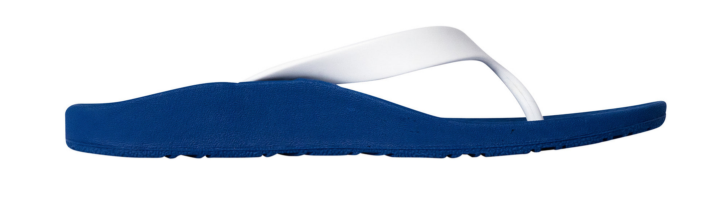 ARCHLINE Orthotic Thongs Arch Support Shoes Footwear Flip Flops Orthopedic - Blue/White  - EUR 37