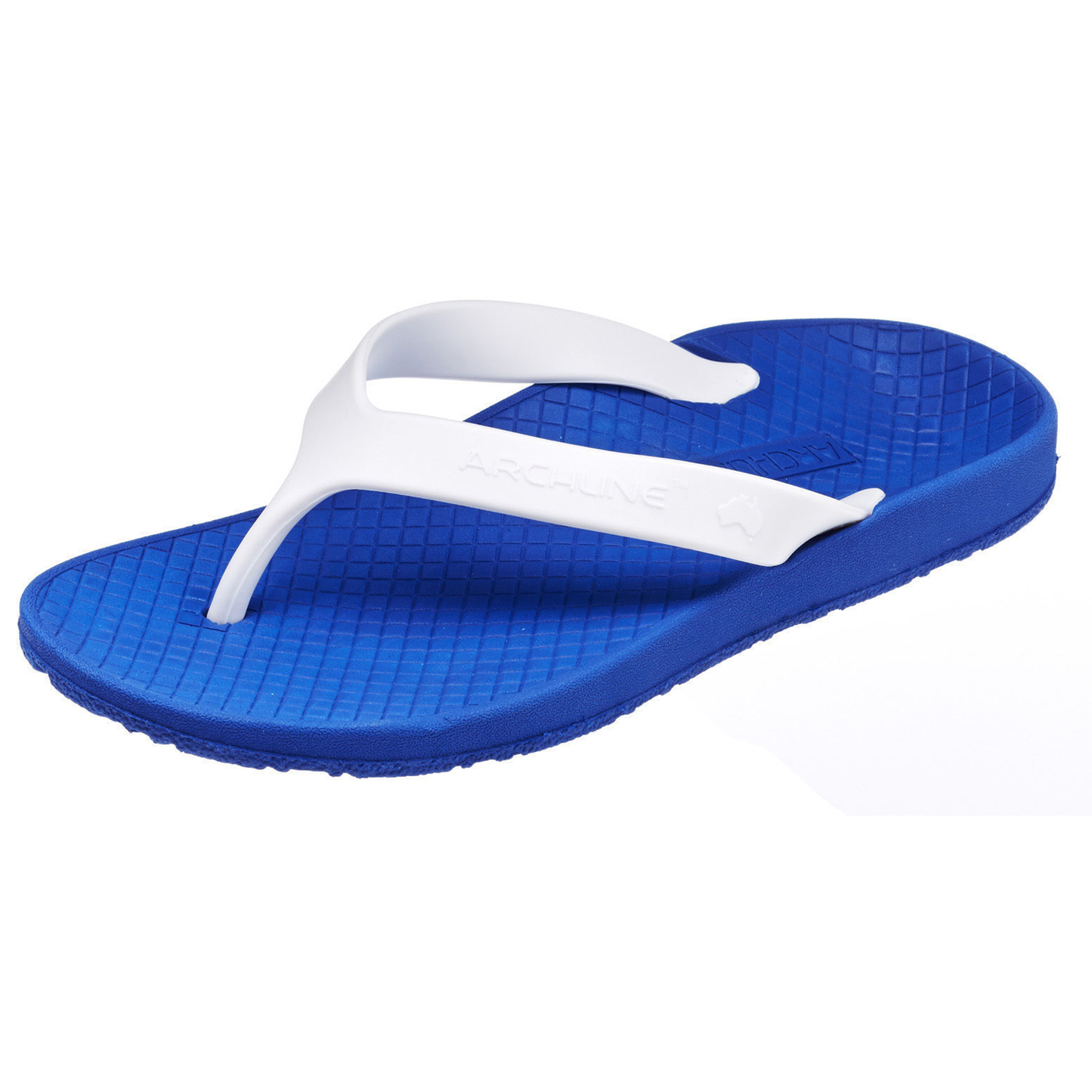 ARCHLINE Orthotic Thongs Arch Support Shoes Footwear Flip Flops Orthopedic - Blue/White  - EUR 37