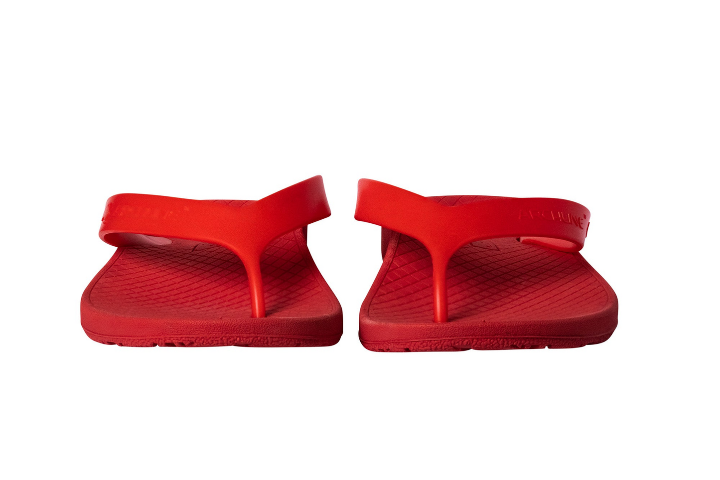 ARCHLINE Orthotic Thongs Arch Support Shoes Footwear Flip Flops Orthopedic - Red/Red  - EUR 42