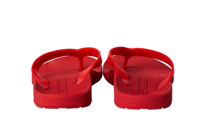 ARCHLINE Orthotic Thongs Arch Support Shoes Footwear Flip Flops Orthopedic - Red/Red  - EUR 47