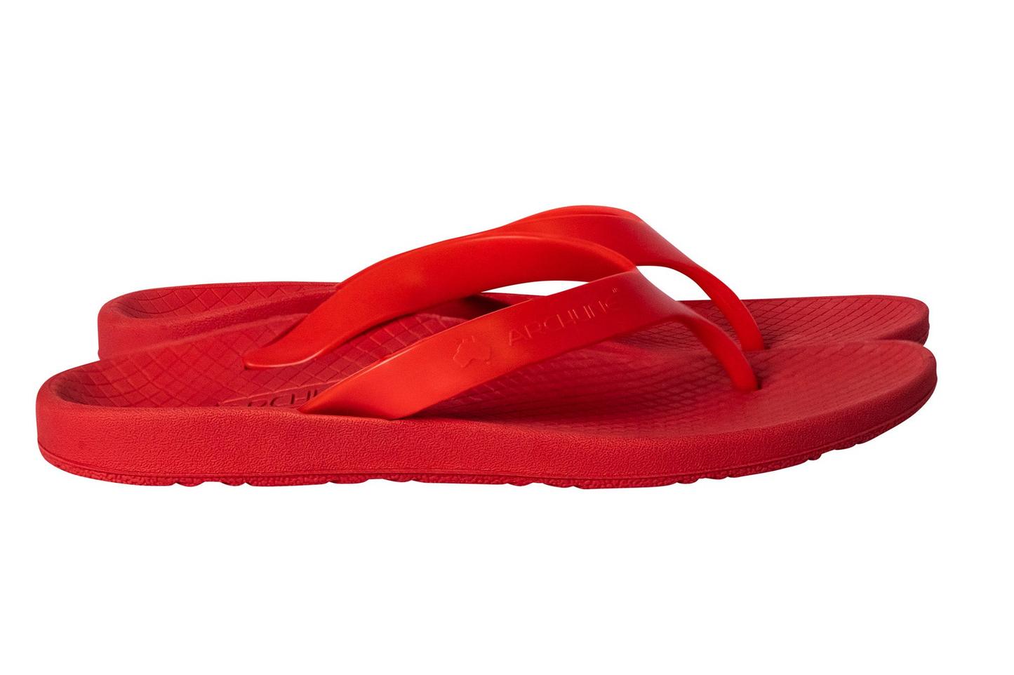 ARCHLINE Orthotic Thongs Arch Support Shoes Footwear Flip Flops Orthopedic - Red/Red  - EUR 47