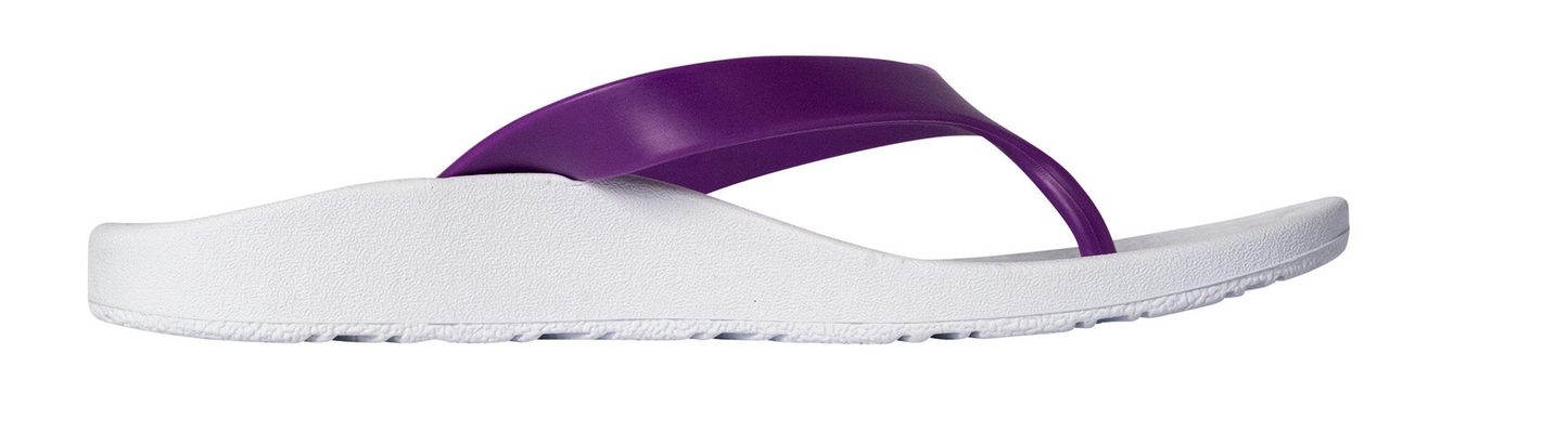 ARCHLINE Orthotic Thongs Arch Support Shoes Footwear Flip Flops Orthopedic - White/Fuchsia - EUR 41