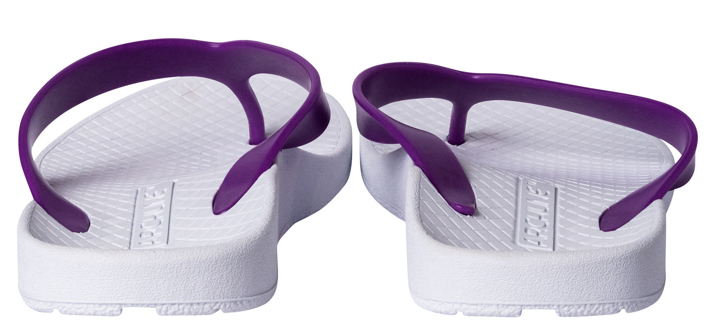ARCHLINE Orthotic Thongs Arch Support Shoes Footwear Flip Flops Orthopedic - White/Fuchsia - EUR 41