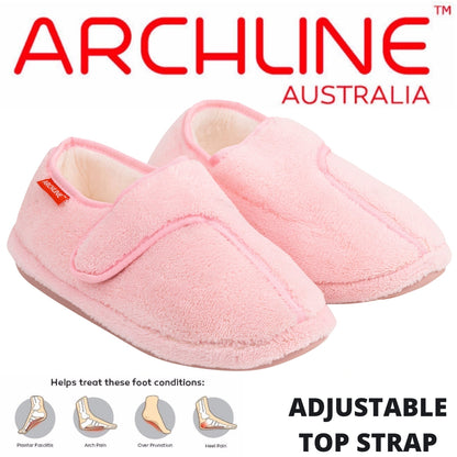 ARCHLINE Orthotic Plus Slippers Closed Scuffs Pain Relief Moccasins - Pink - EU 35