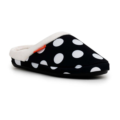 ARCHLINE Orthotic Slippers Slip On Arch Scuffs Pain Relief Moccasins - Polka Dots - EU 38