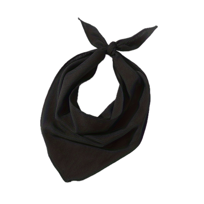 Plain Bandana 100% COTTON Head Wrap Durag Bandanna Summer Biker Scarf Mask - Plain Black