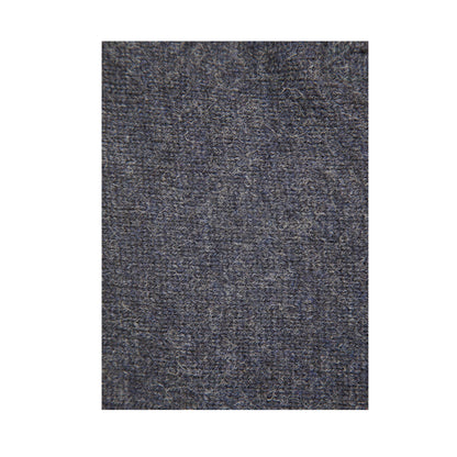 100% SHETLAND RAGG WOOL Half Zip Up Knit JUMPER Pullover Mens Sweater Knitted - Denim Blue (45) - 3XL - M