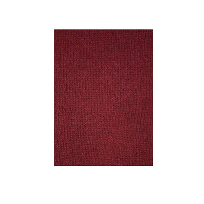 100% Shetland Ragg Wool V Neck Knit Jumper Pullover Mens Sweater Knitted - Burgundy - S