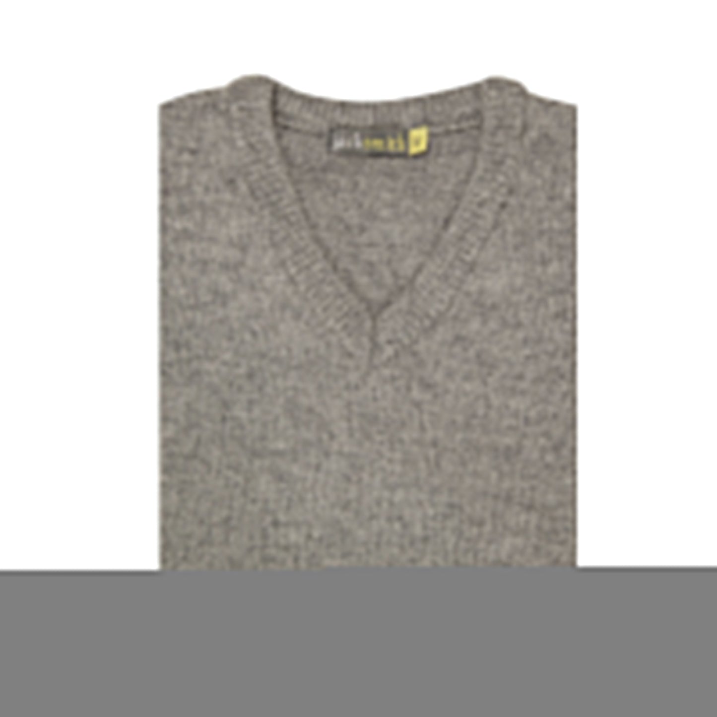 100% Shetland Ragg Wool V Neck Knit Jumper Pullover Mens Sweater Knitted - Grey - XXL