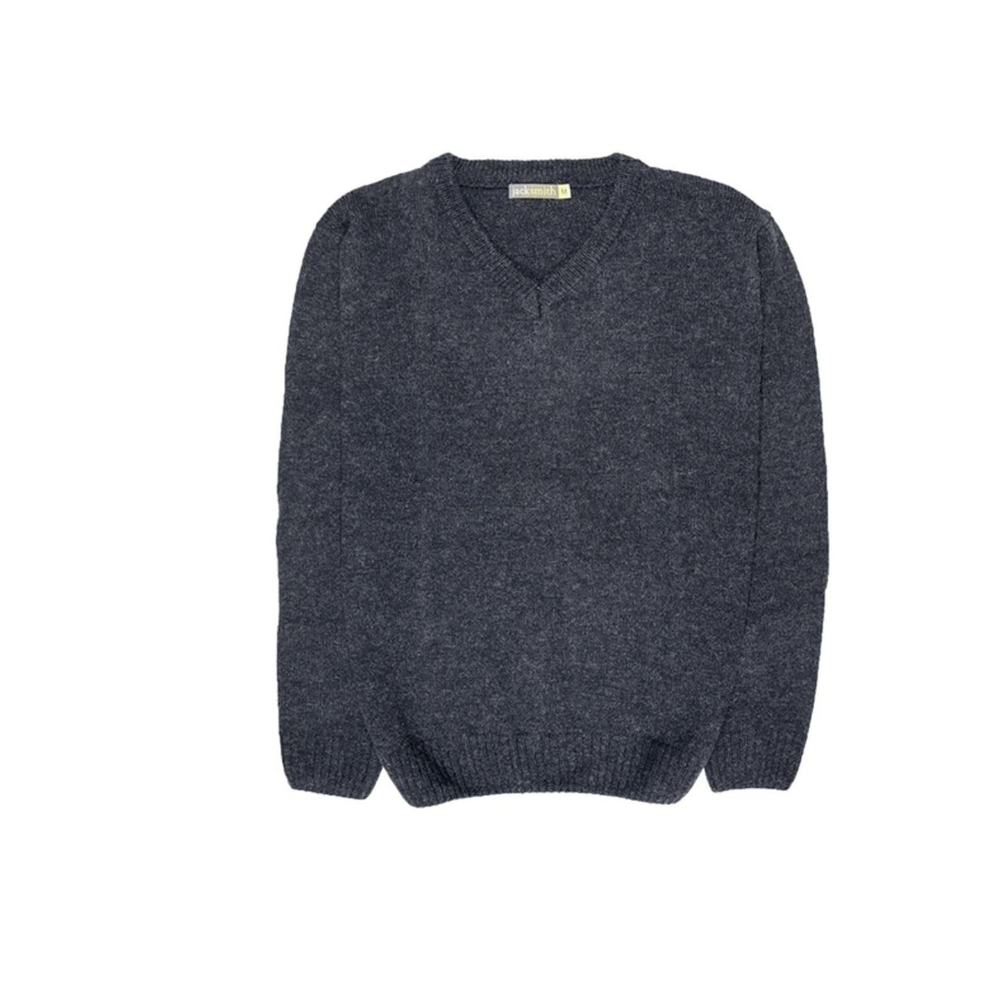 100% Shetland Ragg Wool V Neck Knit Jumper Pullover Mens Sweater Knitted - Navy - XXL
