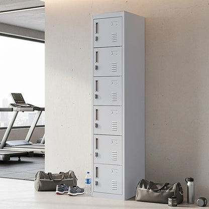 6-Door Locker for Office Gym Shed School Home Storage