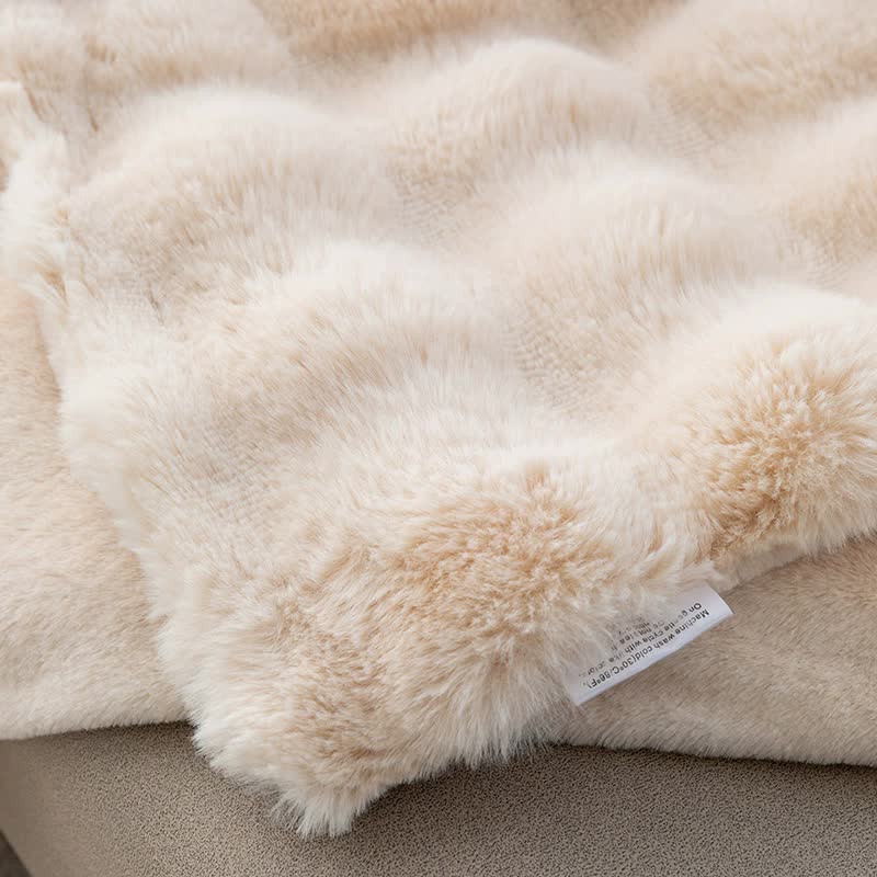 Apricot 70*100cm Plush Toscana Throw Blanket - Soft Flannel Fleece for All Seasons, Perfect for Couch & Bed