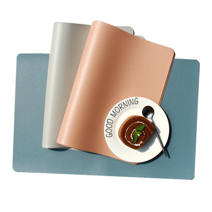 5 PCS Black Nordic Style Leather Placemat - Anti-Slip, Heat-Resistant Table Mat 30cm x 45cm