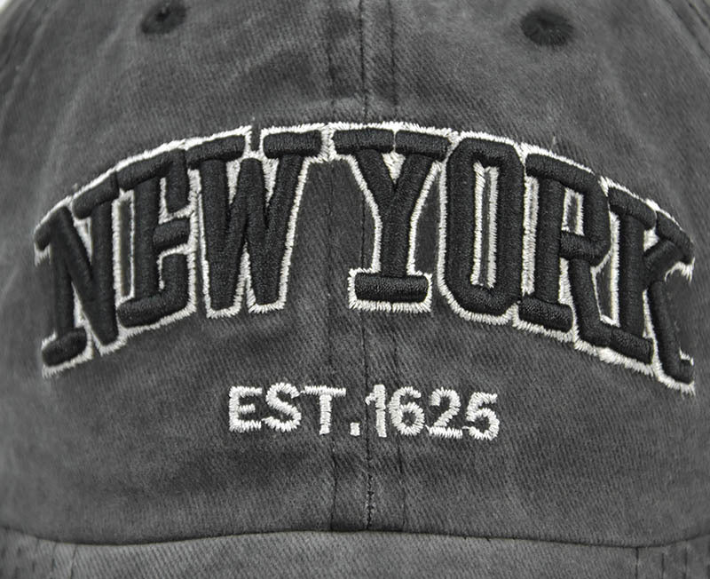 Vintage New York Est. 1625" Washed Cotton Baseball Cap - Adjustable & Unisex(Wine red)"
