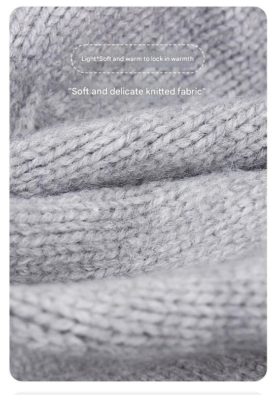 Blue Vintage Inspired Knitted Beret - Stretchy & Comfortable Wool Blend Cap