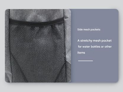 Grey Large Insulated Cooler Backpack - Leakproof, Lightweight for Picnic, Beach, Camping