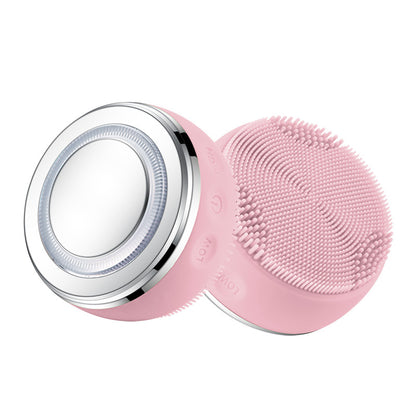 Multi-Spectrum LED Facial Cleansing & Massaging Device with Heat, Vibration & EMS(pink)