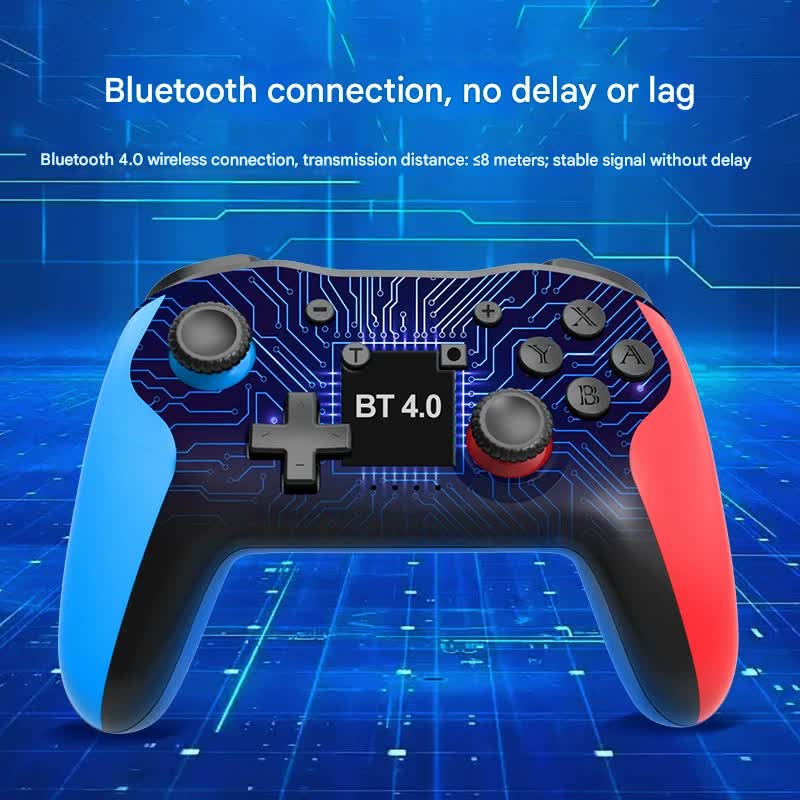 Wireless Bluetooth 4.0 Pro Gaming Controller - Multi-Platform Compatibility, 6-Axis Gyro, Turbo Function(White and black)