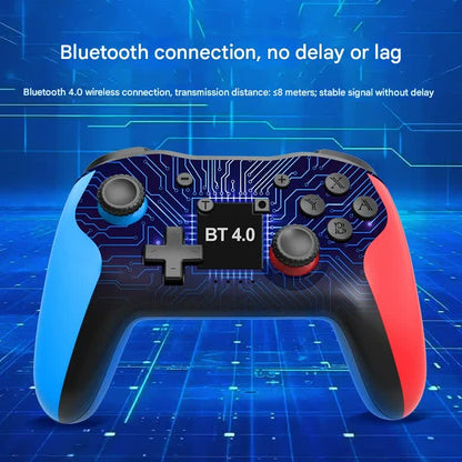 Wireless Bluetooth 4.0 Pro Gaming Controller - Multi-Platform Compatibility, 6-Axis Gyro, Turbo Function(White and black)