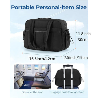 Purple Versatile Carry-On Travel Duffel Bag - Airline Personal Item Size with Waterproof Wet Pocket & Trolley Sleeve