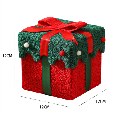 Red Green Premium 2-Piece Christmas Apple Gift Box Set - High-End Thick Flannel Festive Candy & Present Boxes