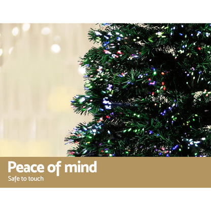 Jingle Jollys 1.8m Christmas Tree Optic Fibre LED Xmas tree 300 Tips