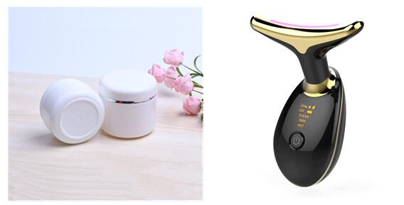 EMS Thermal Neck Lifting & Tightening Massager, Electric Microcurrent Wrinkle Remover, LED Photon Face Beauty Device For Woman