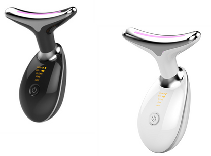 EMS Thermal Neck Lifting & Tightening Massager, Electric Microcurrent Wrinkle Remover, LED Photon Face Beauty Device For Woman