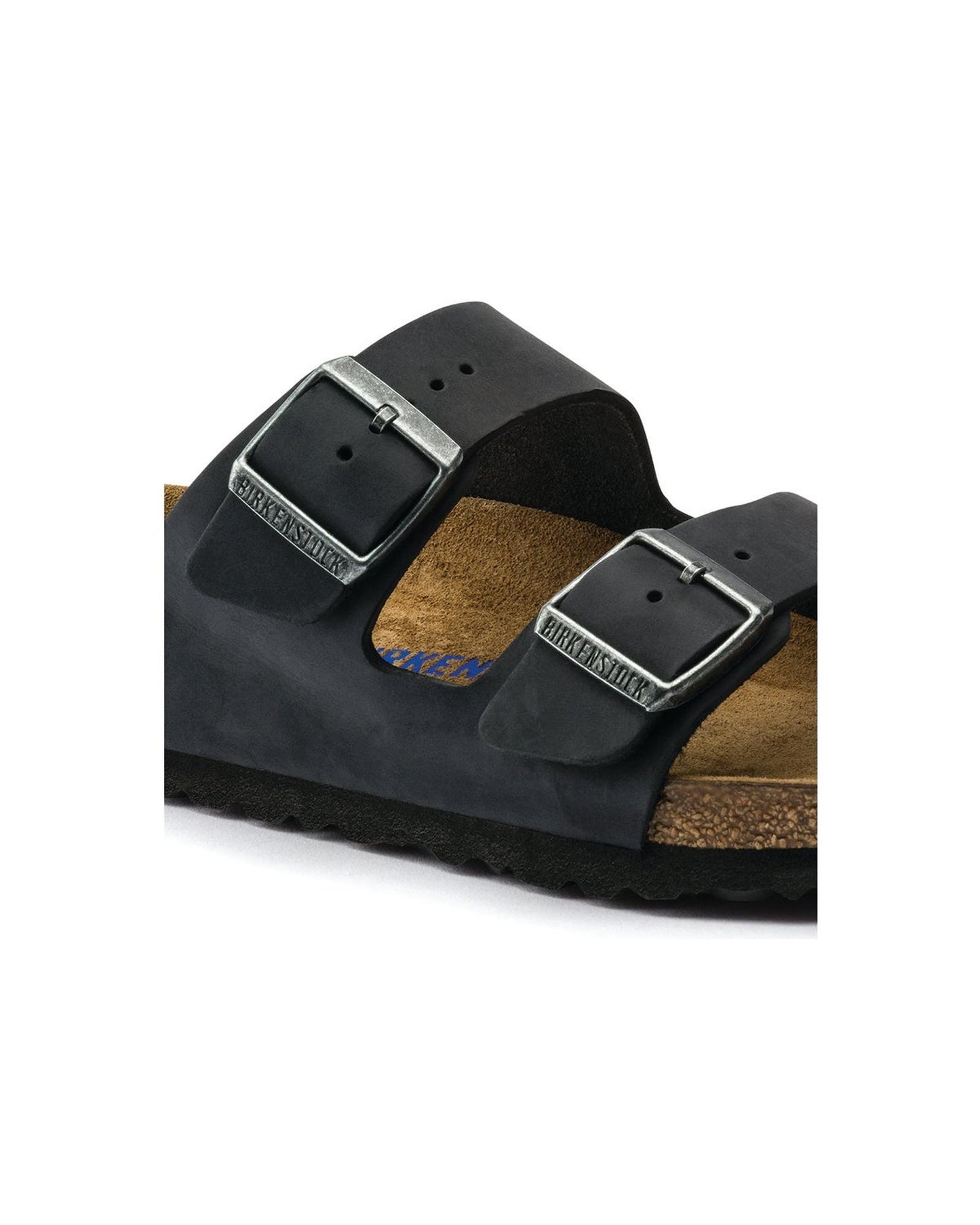 Oiled Leather 2-Strap Sandals with Soft Footbed - 36 EU